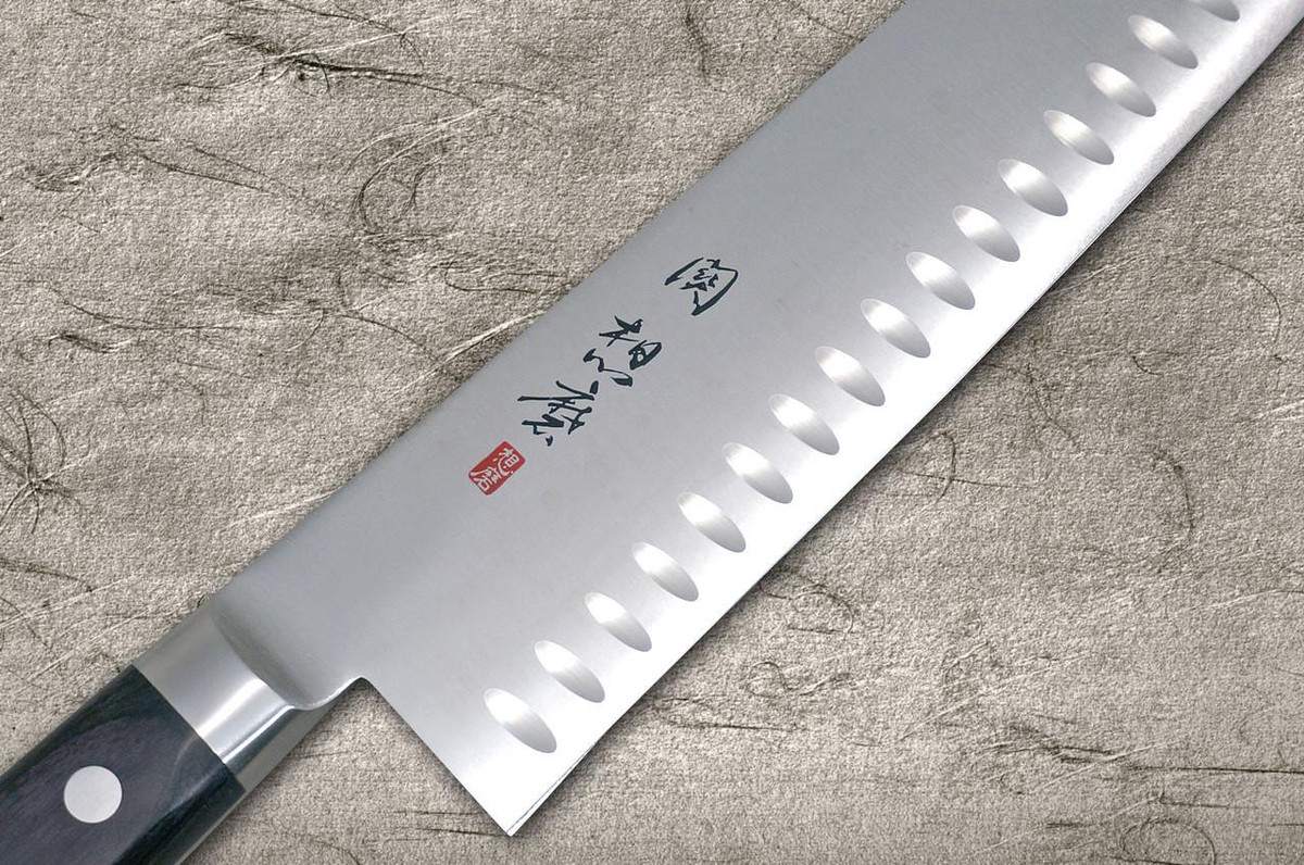 Fujiwara Kanefusa (SOUMA) Mo-Edelstahl Dimples Japanisches Chef-Gyuto-Messer 240mm